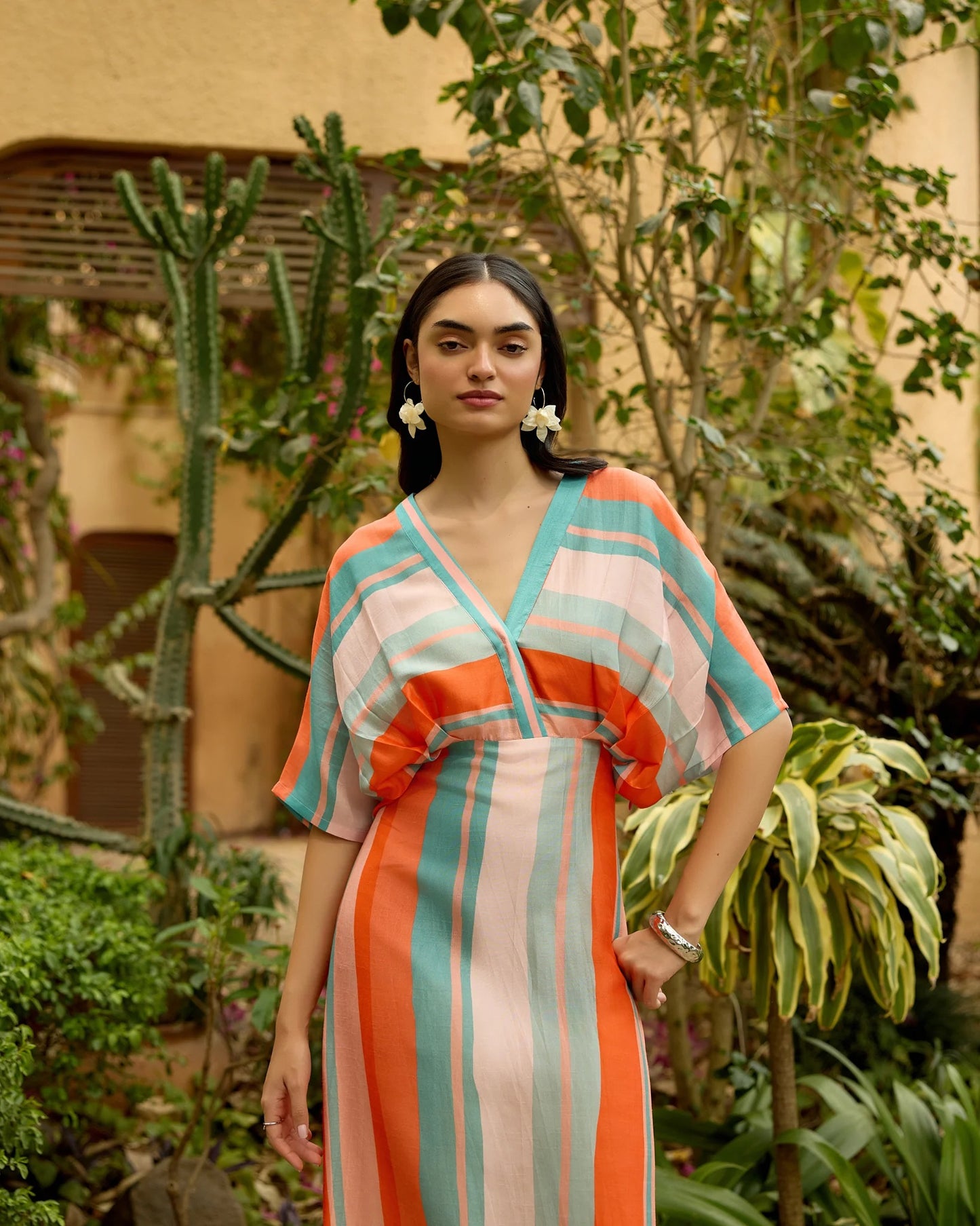 The Candy fern kaftan dress