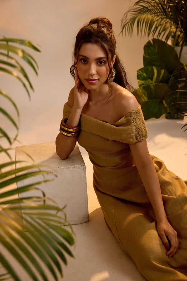 Yara Dress Ecru Beige