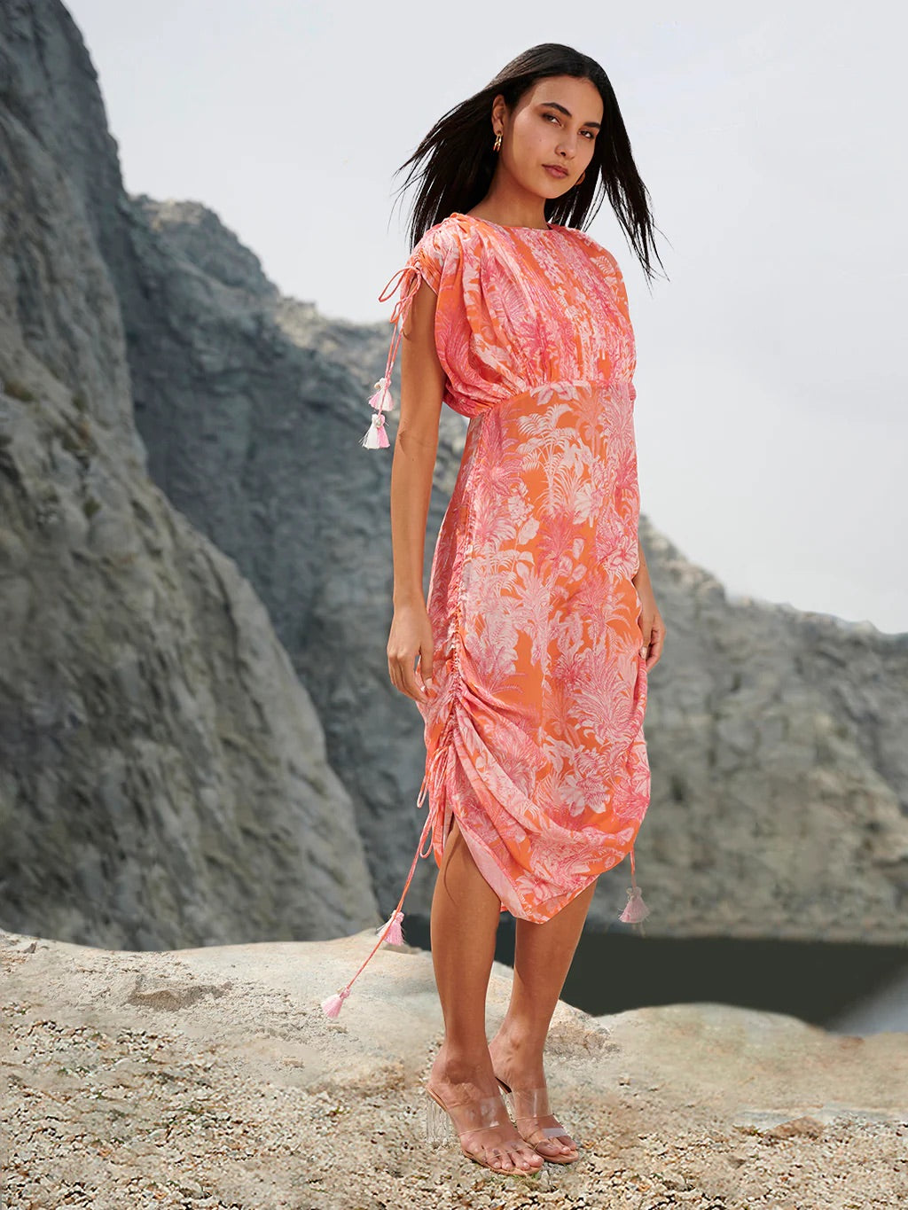 beach dress singapore Pink Bora Bora Silk Maxi Dress | Flowy Sundress main image 0