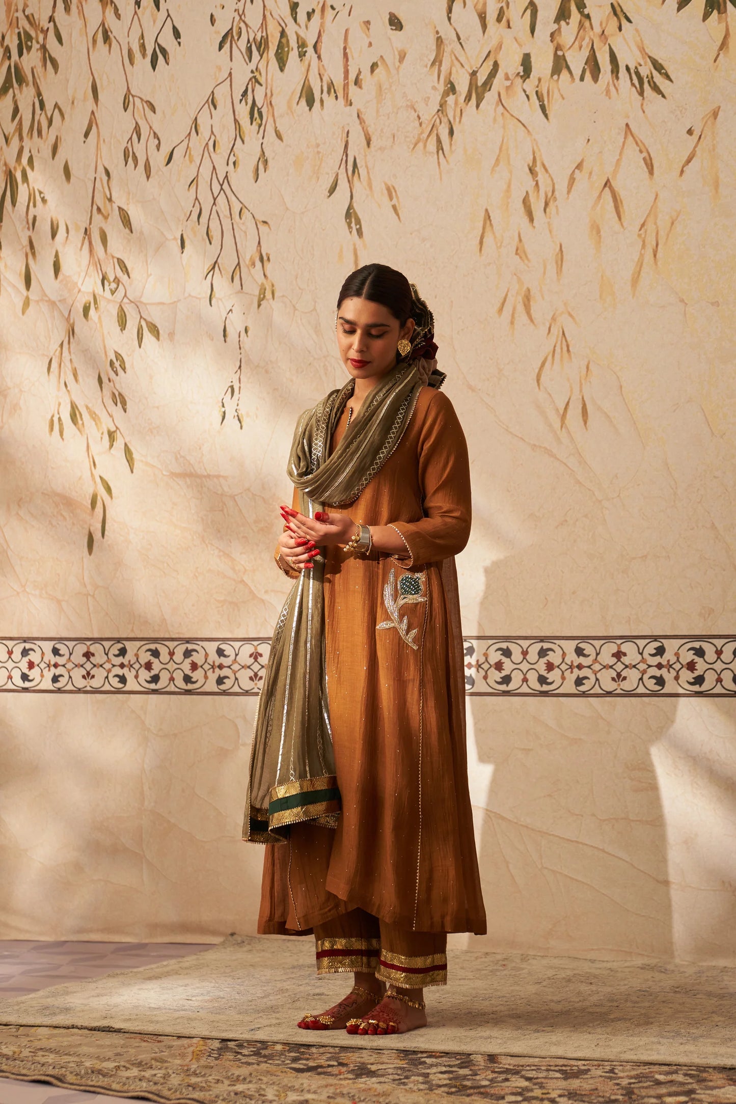 MUSTARD ANAR KURTA SET