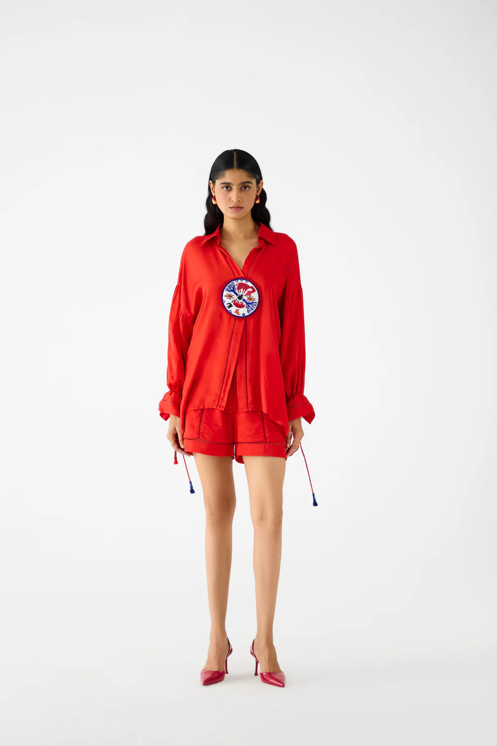 ZULU LINEN RED CO-ORD SET