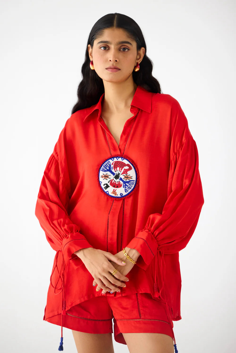 ZULU LINEN RED CO-ORD SET