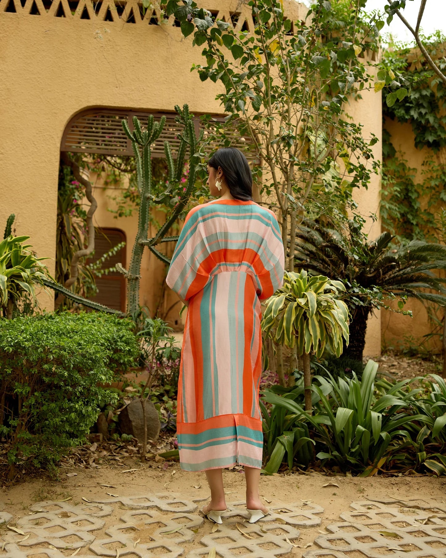 The Candy fern kaftan dress