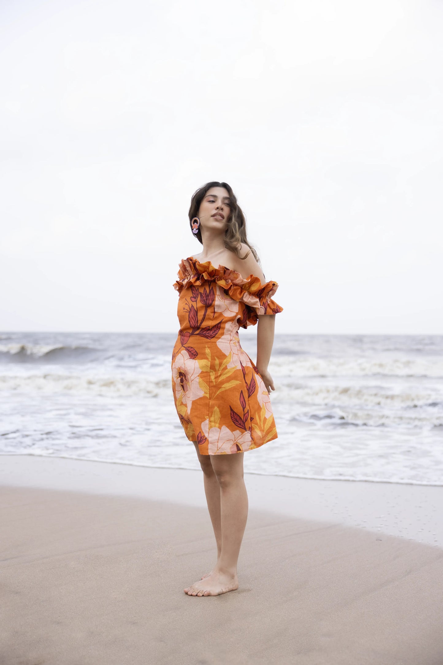 Aeris Dress Saumon Orange