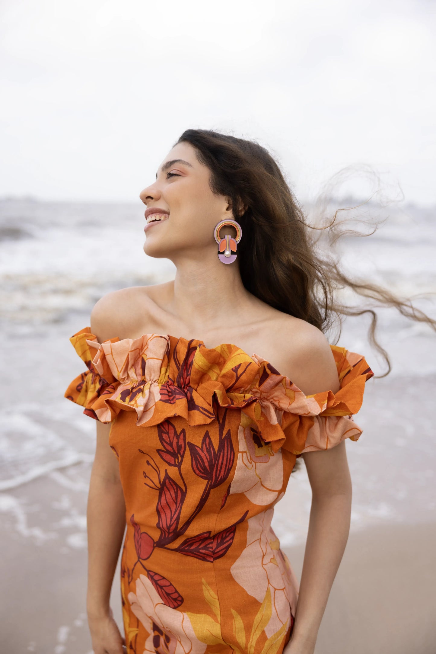 Aeris Dress Saumon Orange