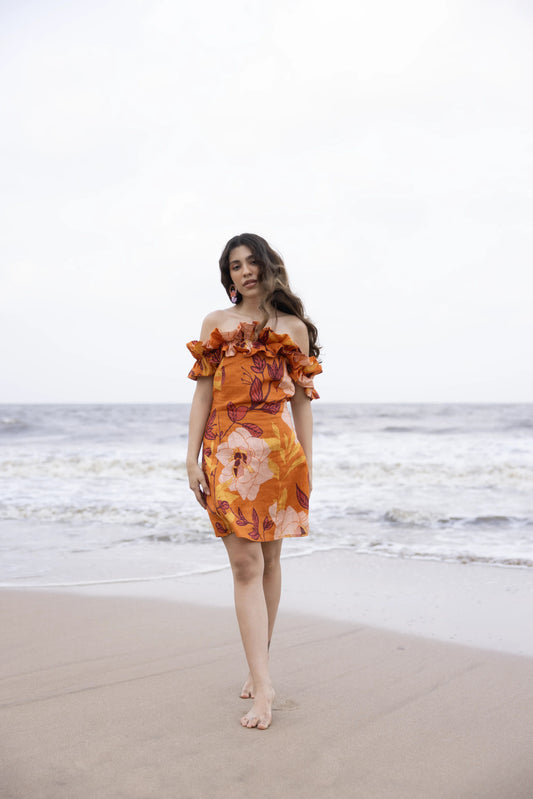 Aeris Dress Saumon Orange