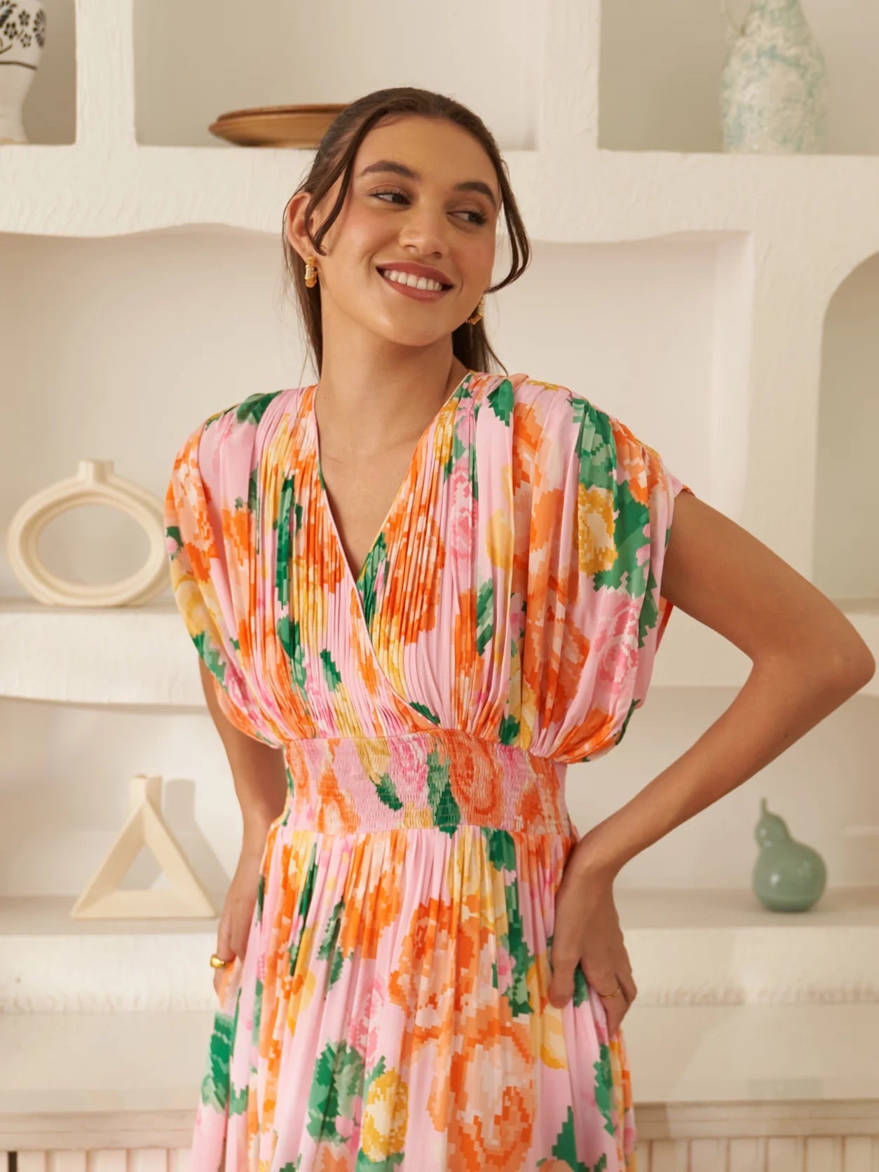 Pink Suri Midi Dress