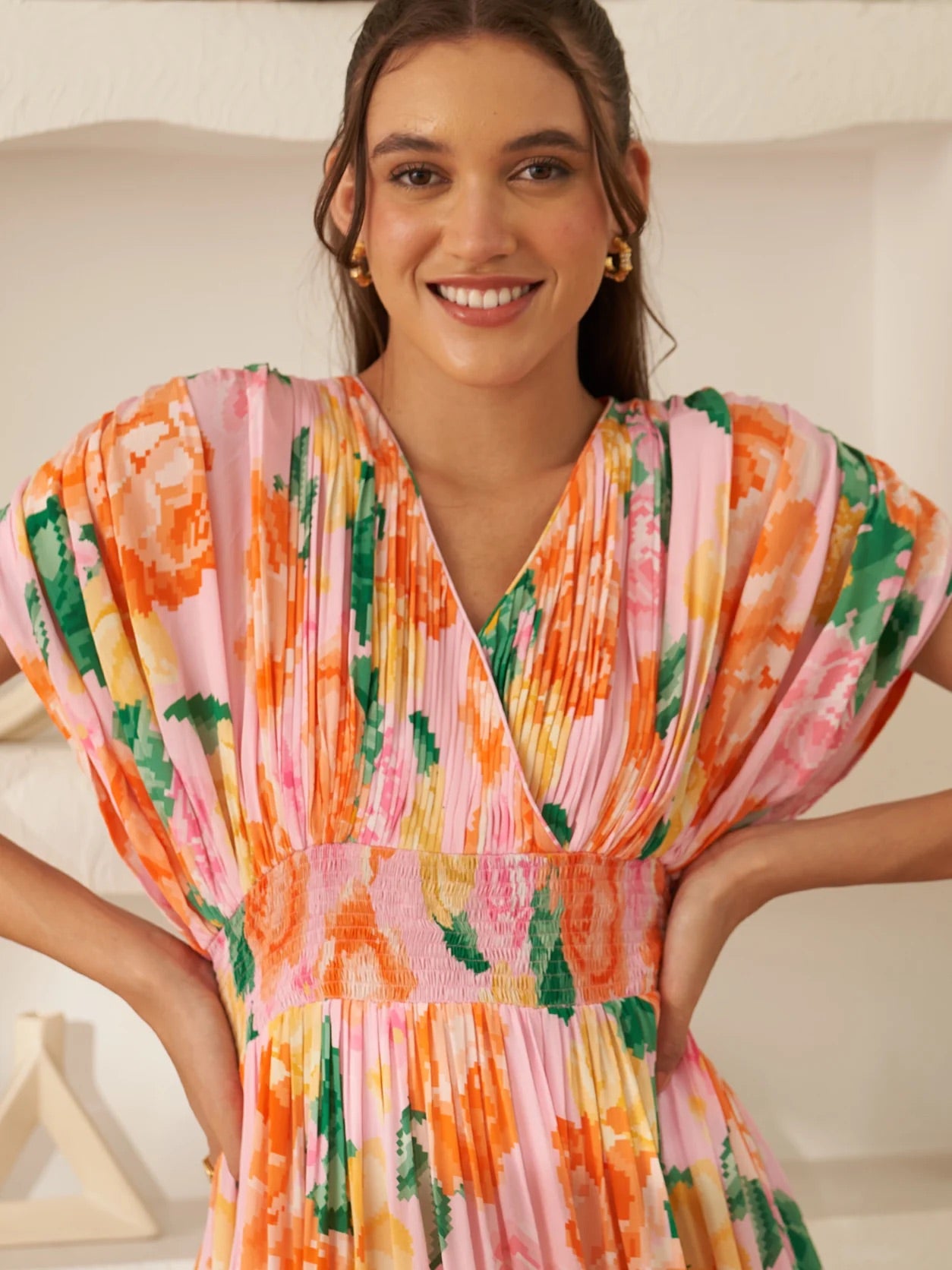 Pink Suri Midi Dress