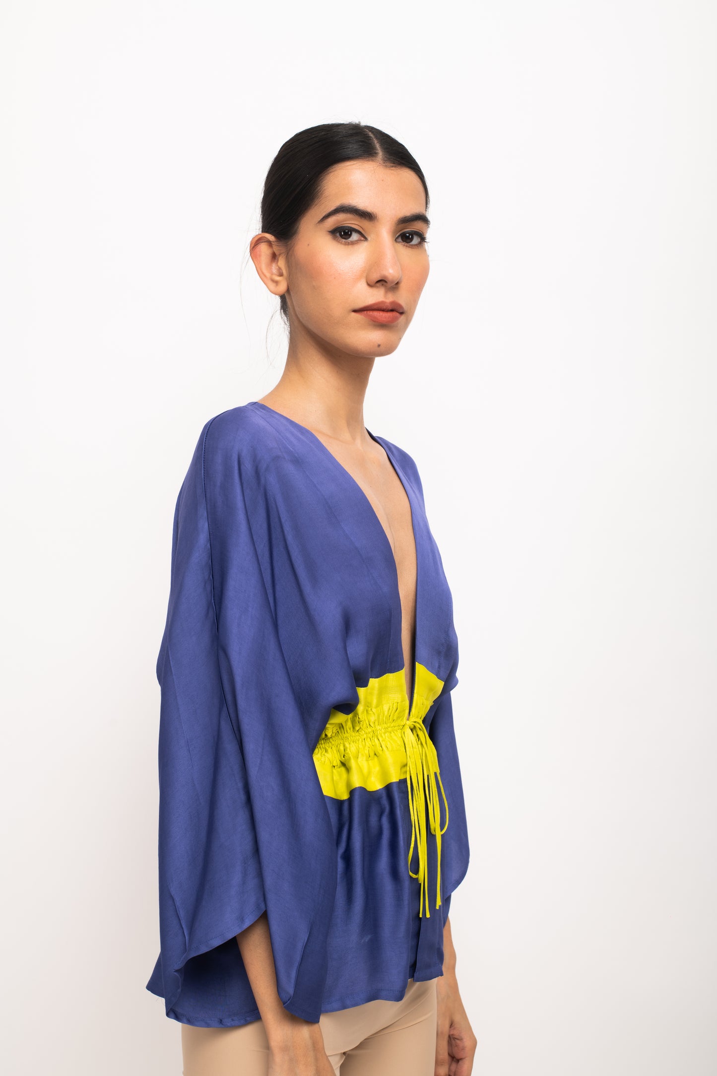 Blue-Neon Free Size Short Cape