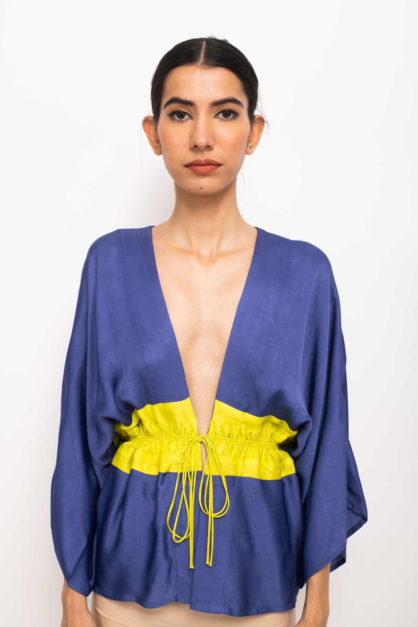 Blue-Neon Free Size Short Cape