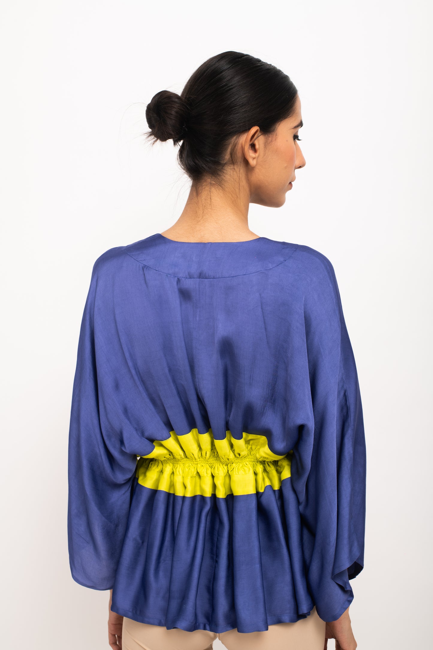 Blue-Neon Free Size Short Cape