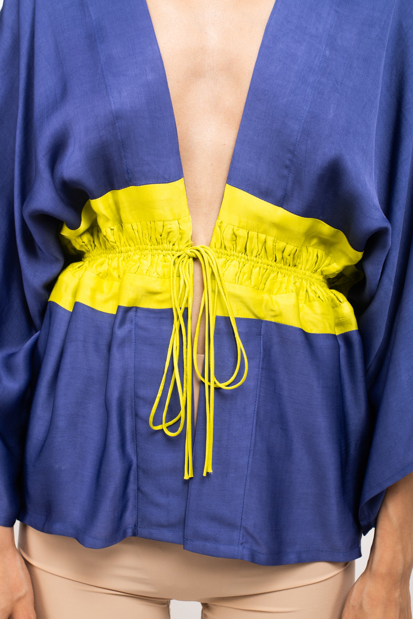 Blue-Neon Free Size Short Cape