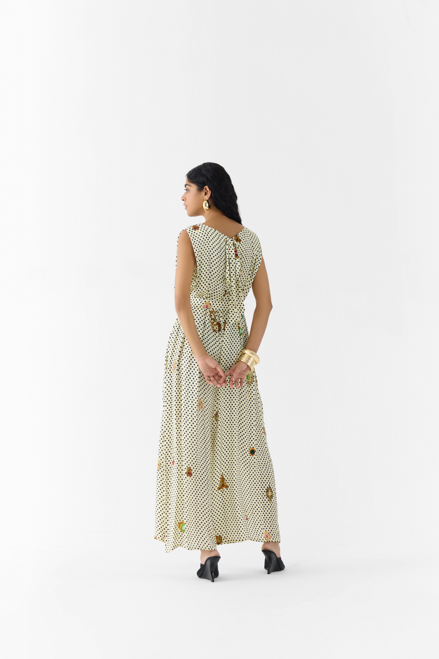 Pearl/Onyx Polka Dot Jumpsuit
