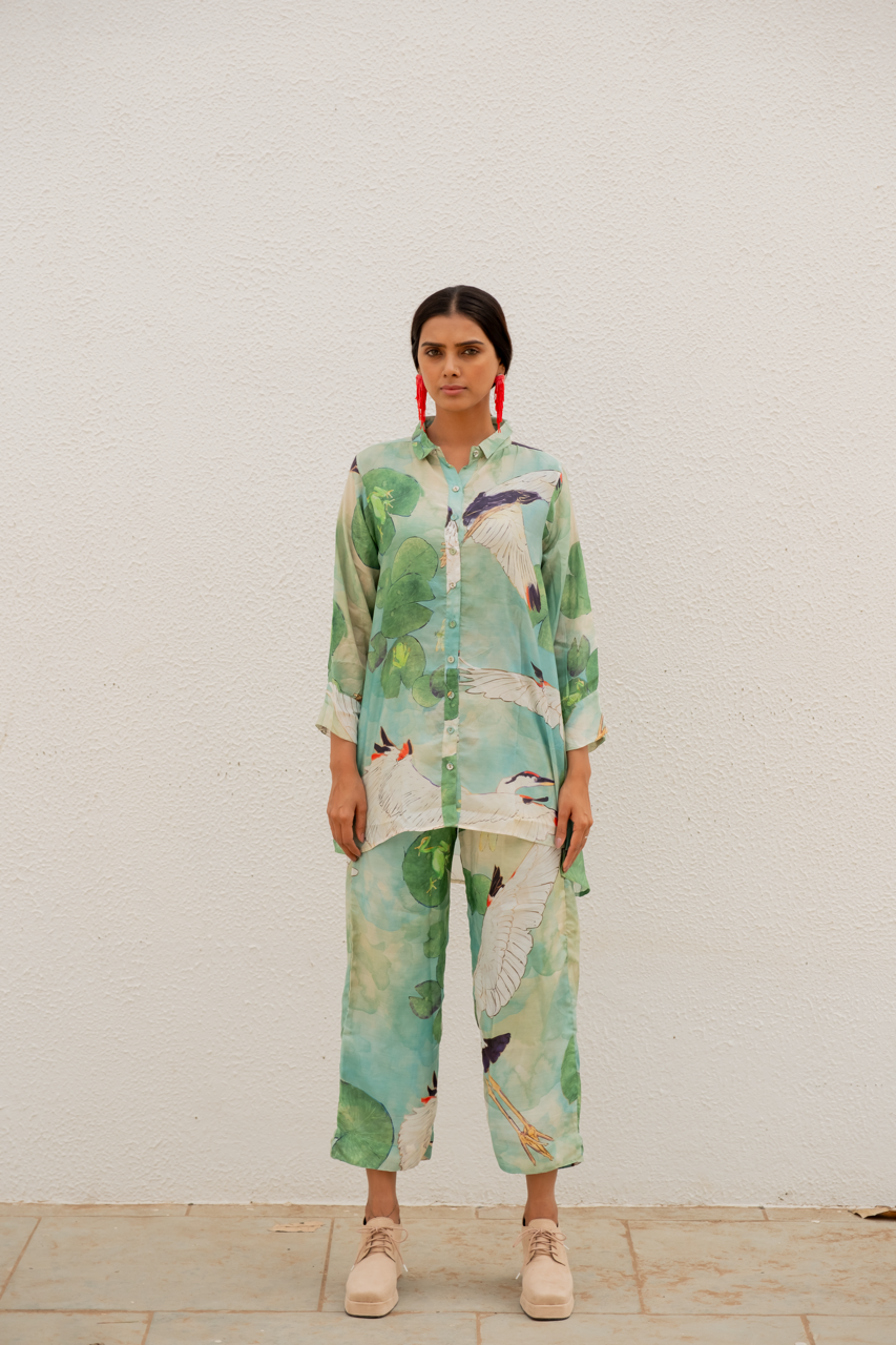 Crane & Frog Co-ord set| Shirt & Pant