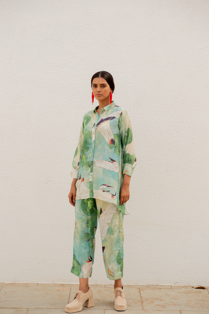 Crane & Frog Co-ord set| Shirt & Pant