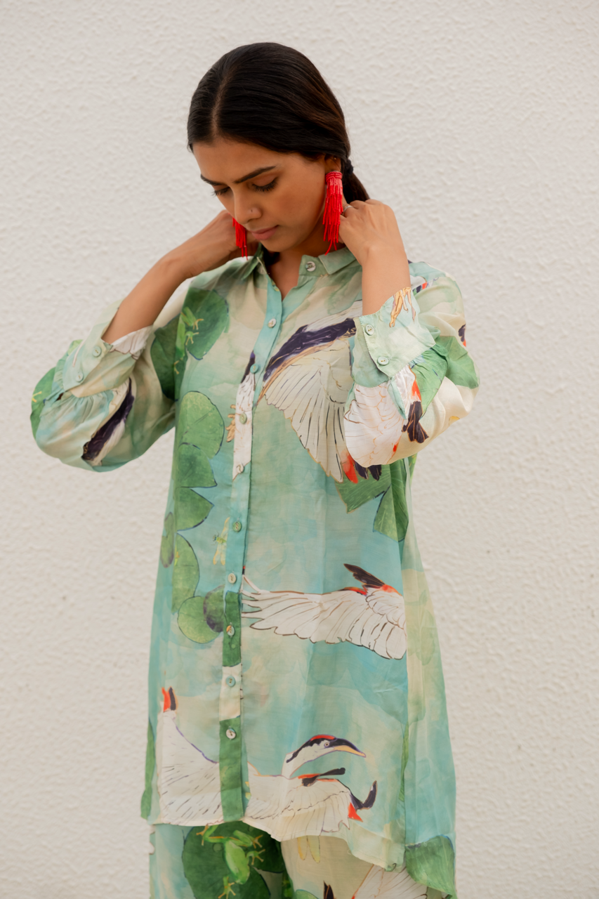 Crane & Frog Co-ord set| Shirt & Pant