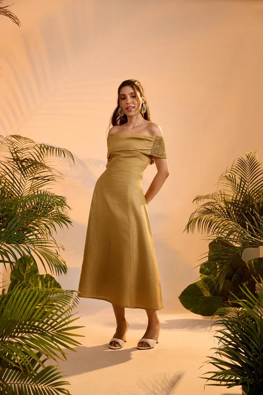 Yara Dress Ecru Beige
