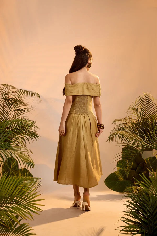 Yara Dress Ecru Beige