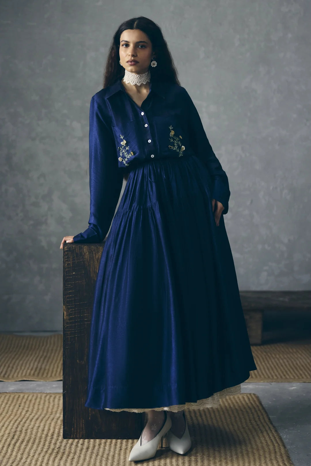 ELINE DRESS- BLUE