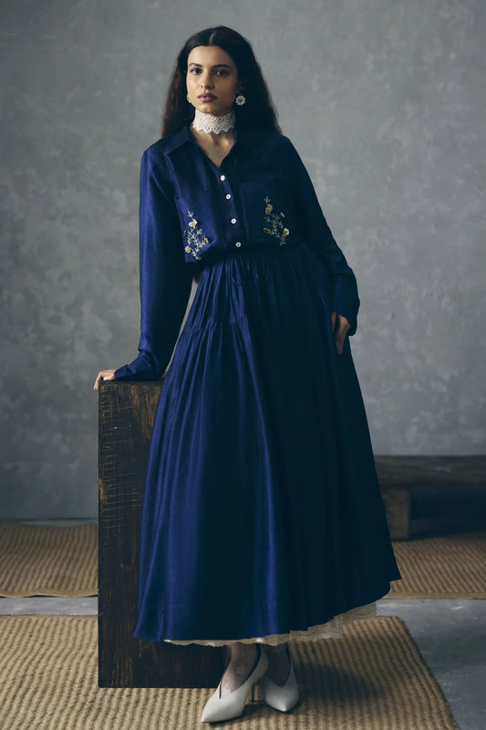 ELINE DRESS- BLUE