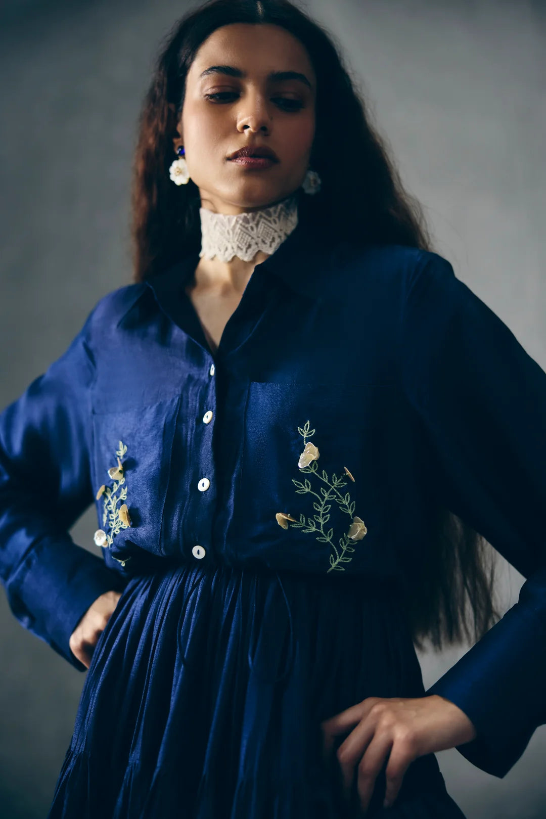 ELINE DRESS- BLUE