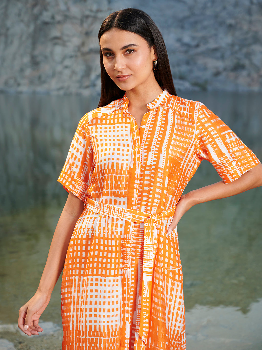 ORANGE AUDREY DRESS