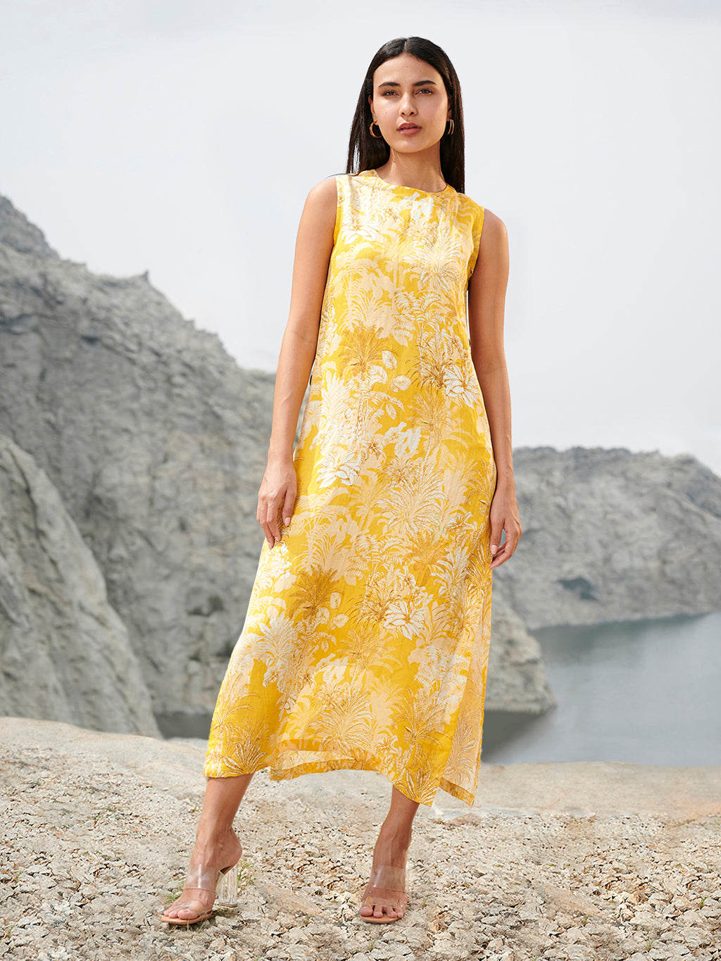 YELLOW CORAL DRESS