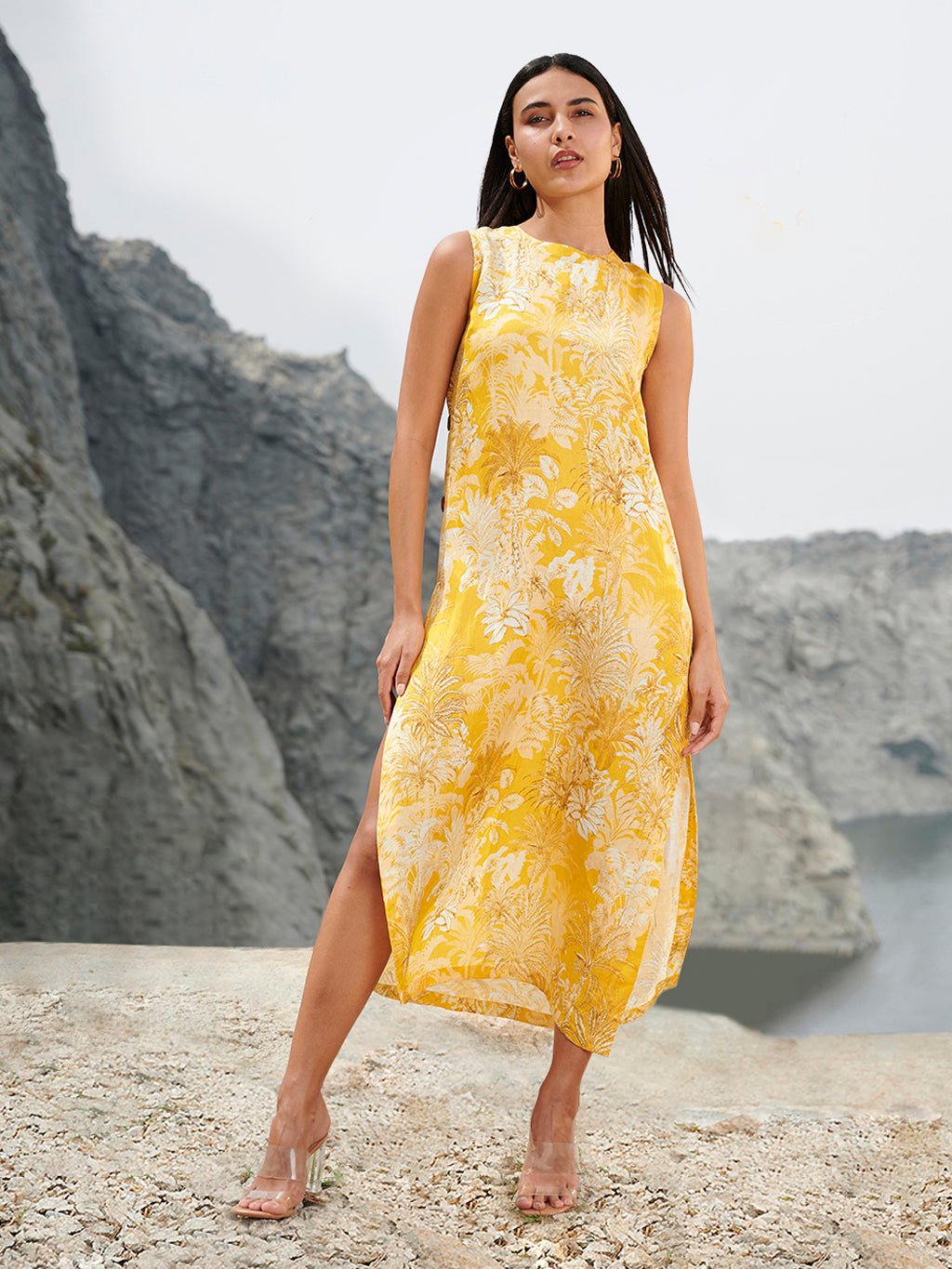 YELLOW CORAL DRESS