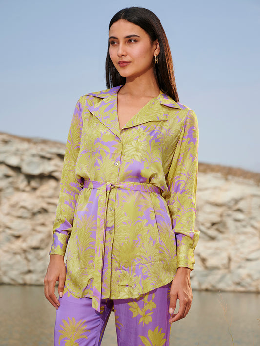 PURPLE & YELLOW FROSTED CO-ORD SET