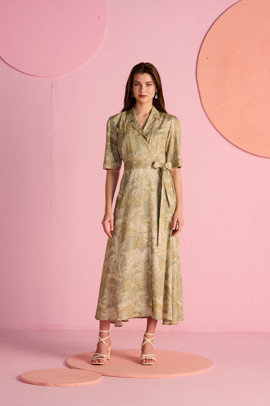 Sage Wrap Dress