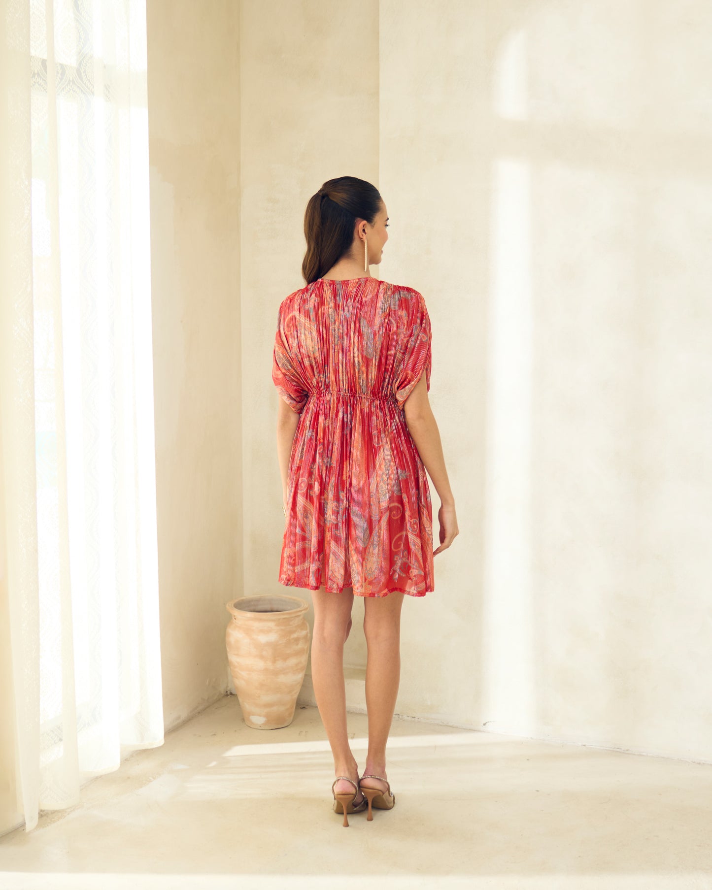 Crimson Bell Mini Dress