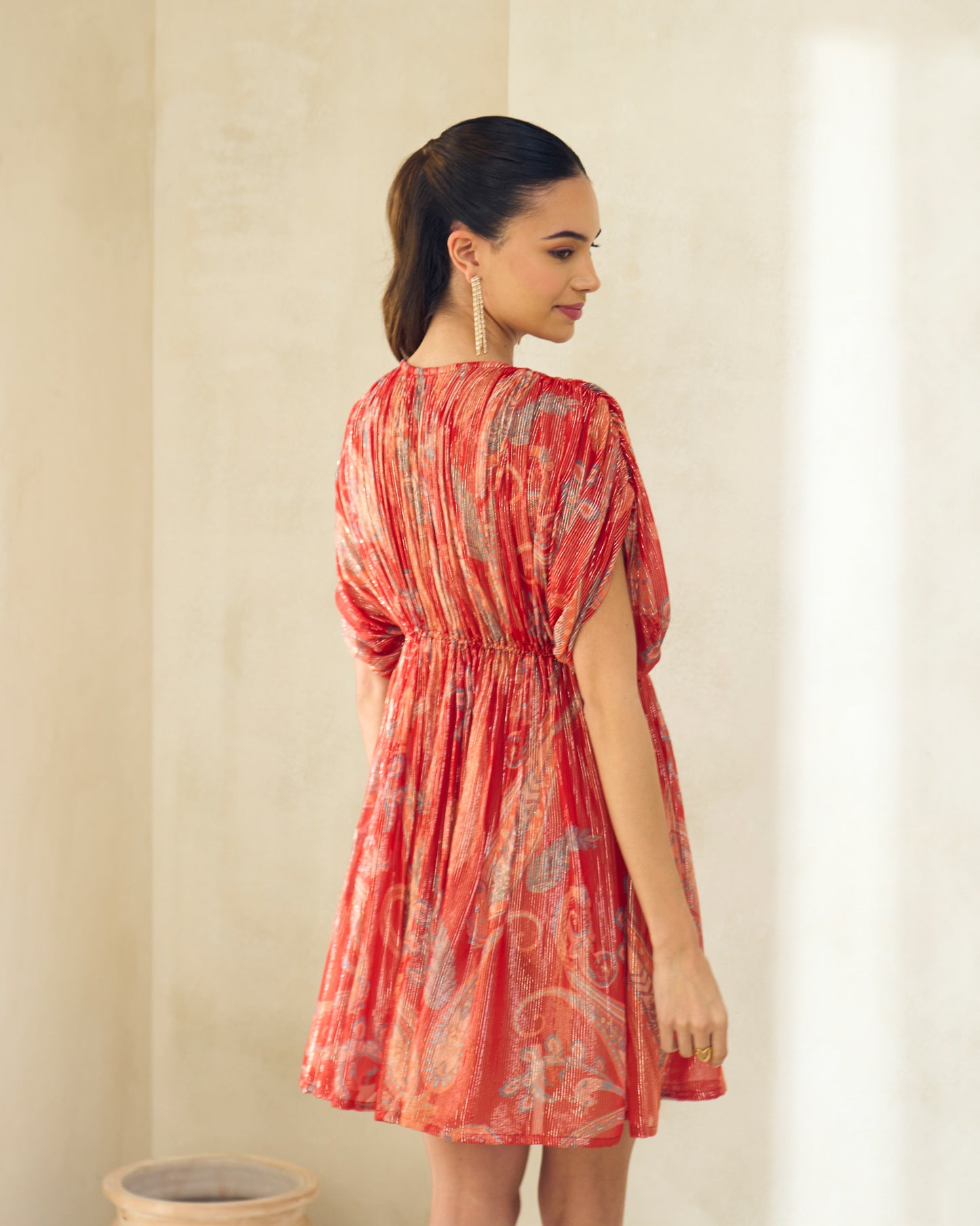 Crimson Bell Mini Dress