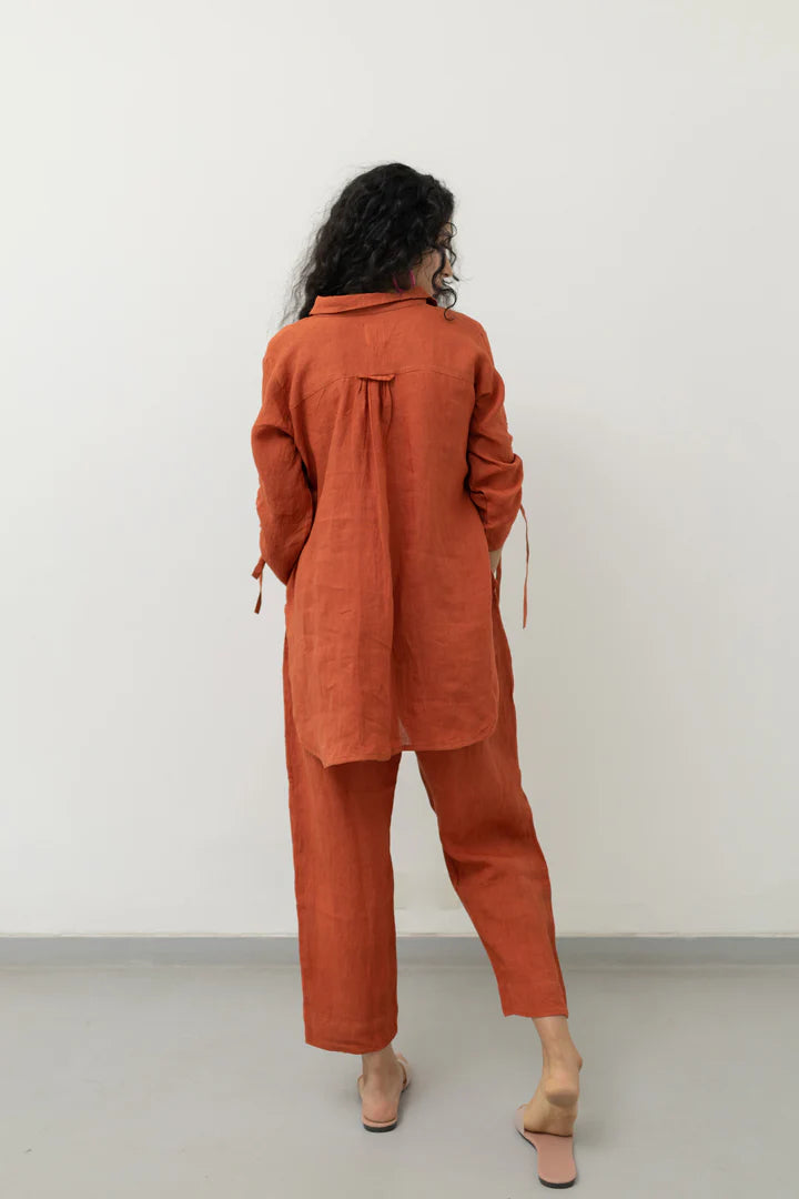 Ginger Orange Linen Co-ord
