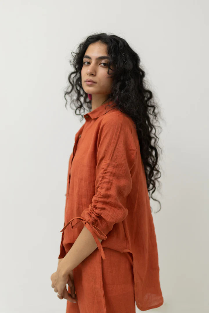 Ginger Orange Linen Co-ord