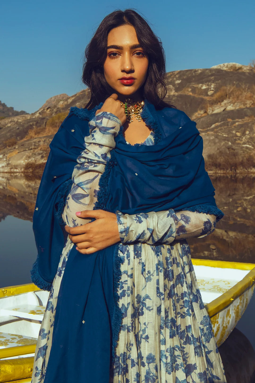 LISA ANARKALI SET – BLUE