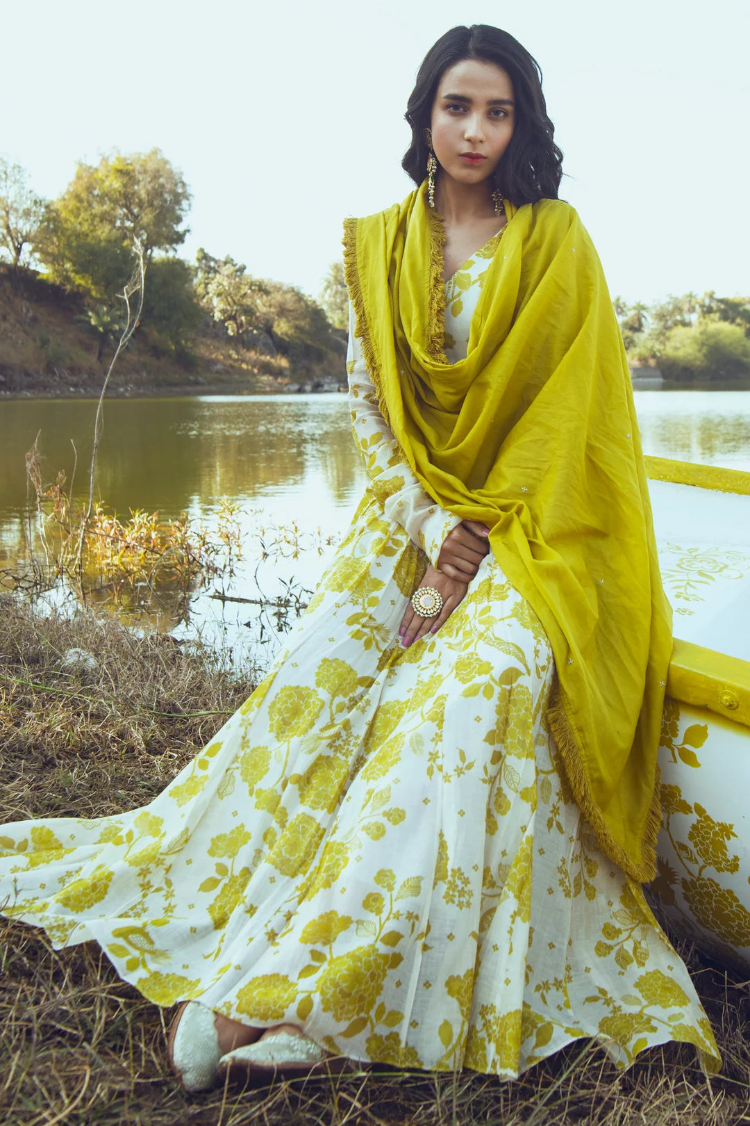LISA ANARKALI SET – YELLOW
