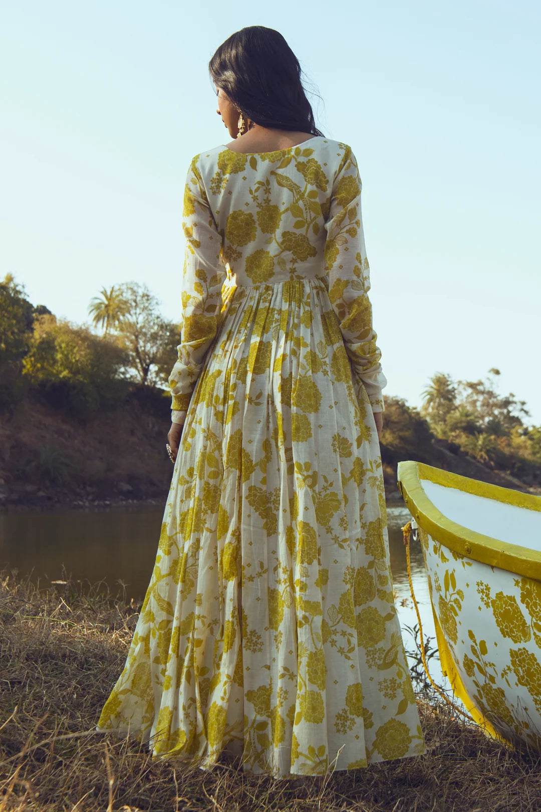 LISA ANARKALI SET – YELLOW