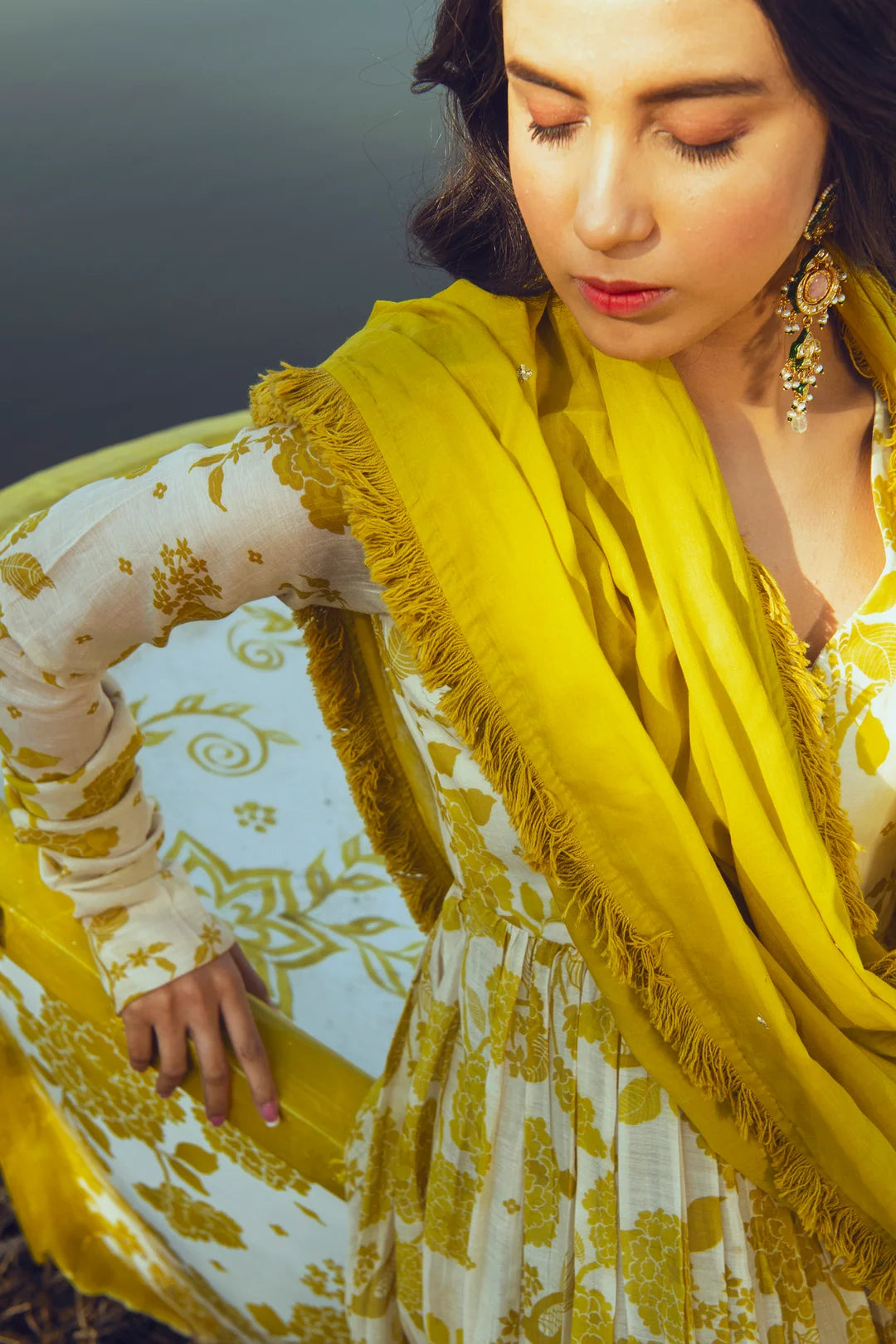 LISA ANARKALI SET – YELLOW