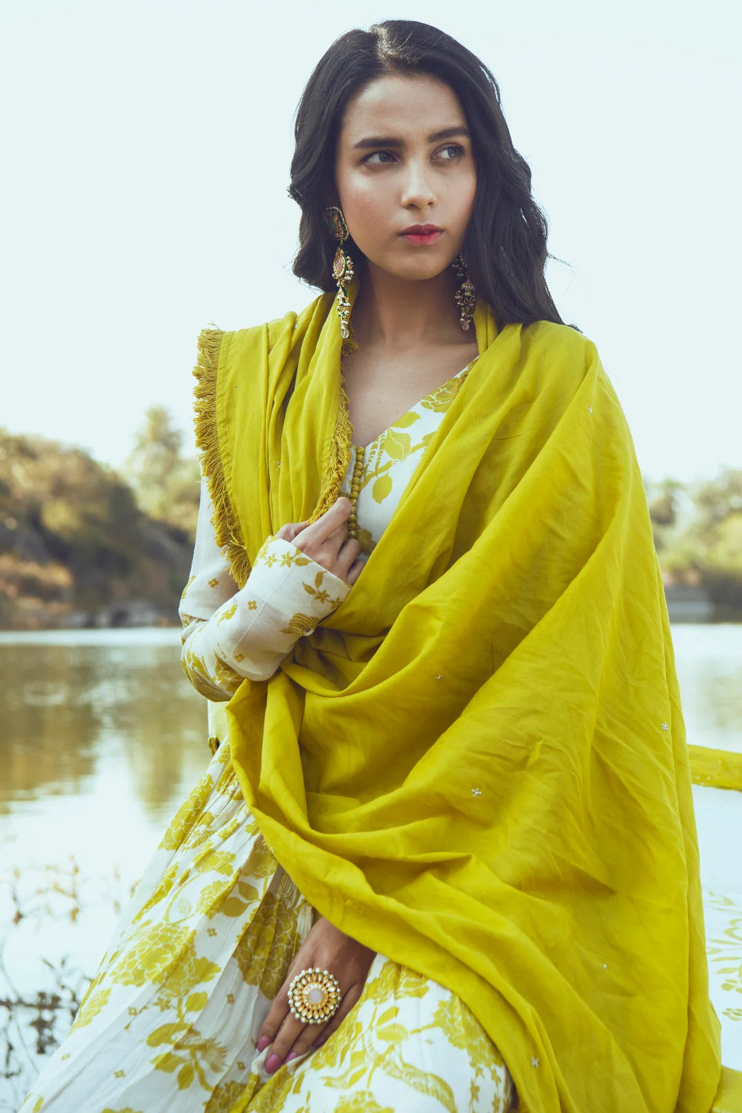 LISA ANARKALI SET – YELLOW