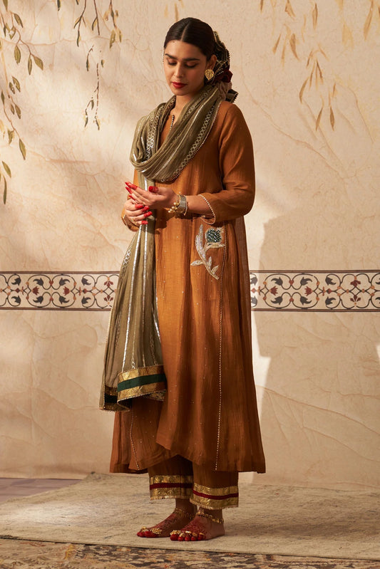 MUSTARD ANAR KURTA SET