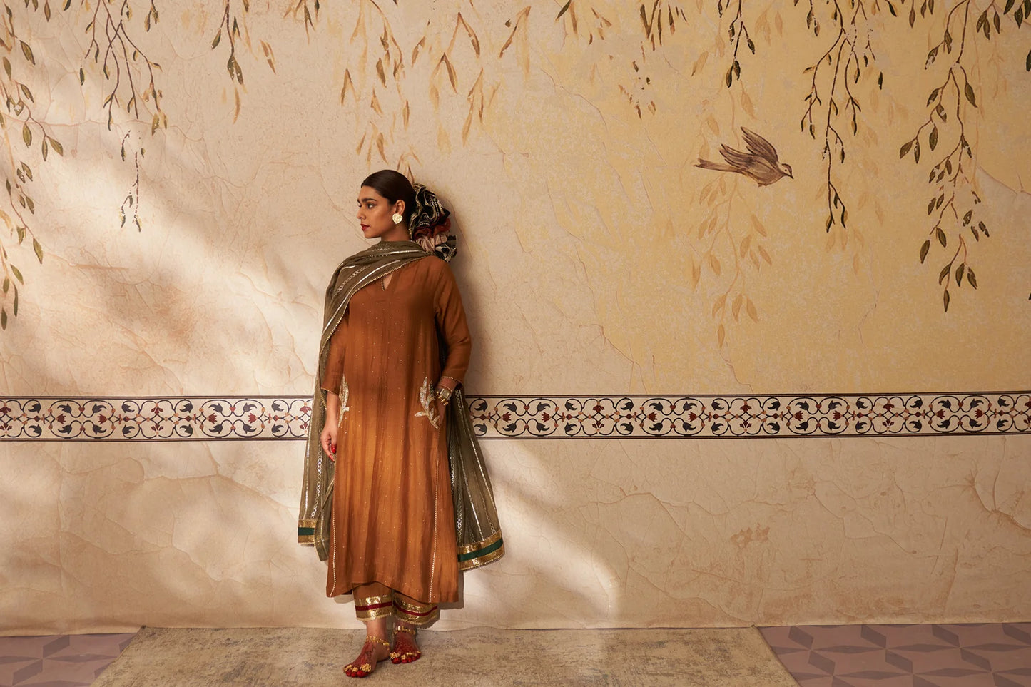 MUSTARD ANAR KURTA SET