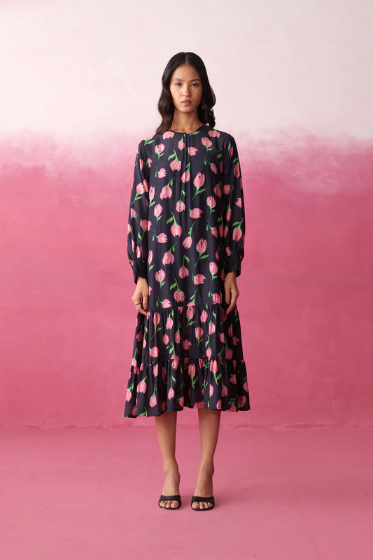 Kara Blush Noir Dress
