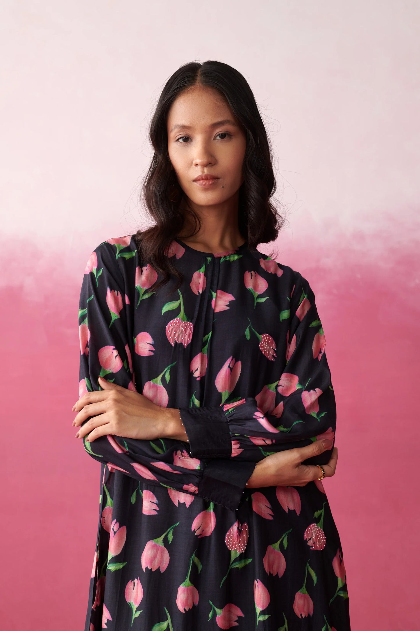 Kara Blush Noir Dress