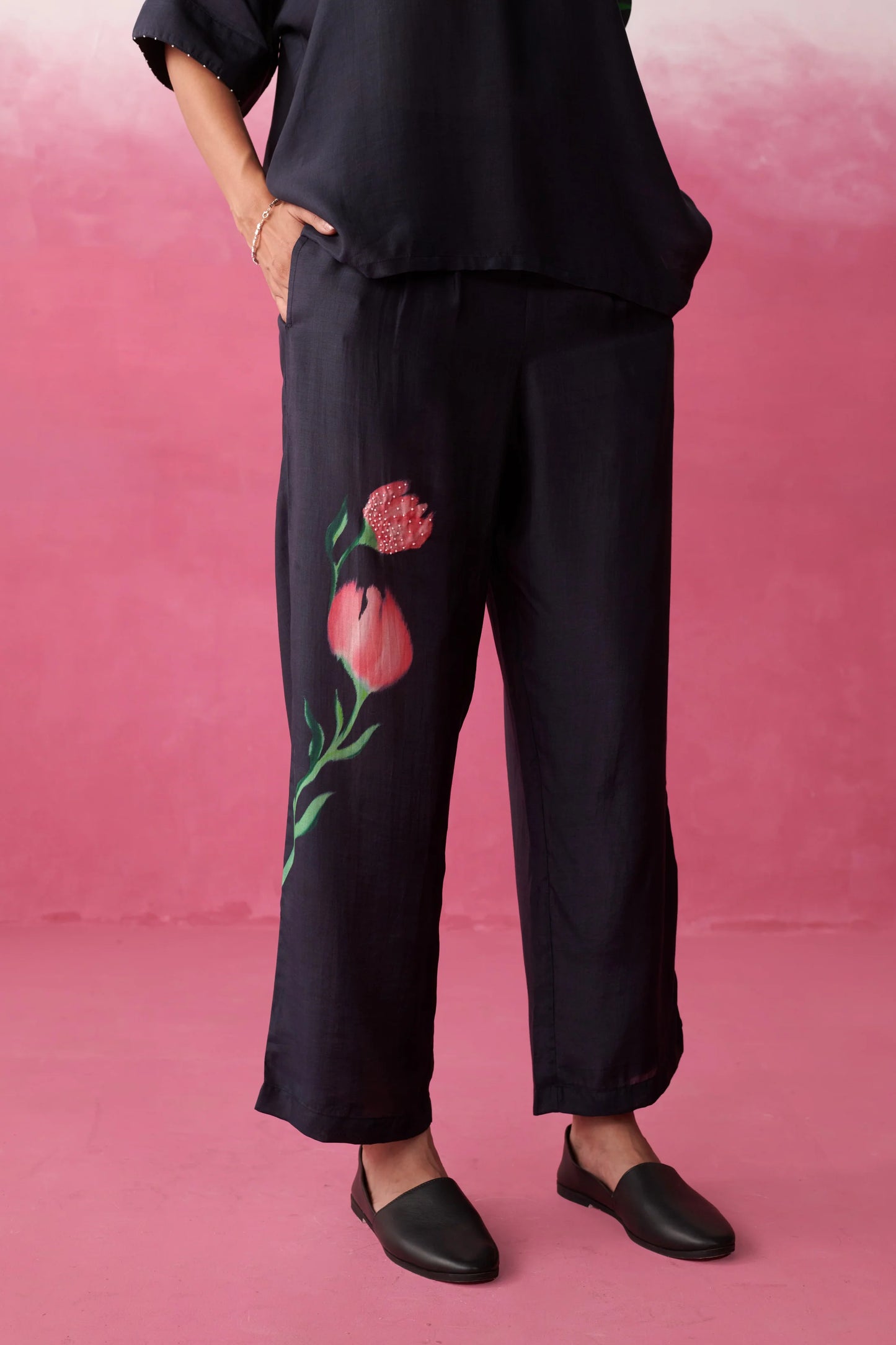 Isla Blush Noir Co-ord Set| Top| Pants