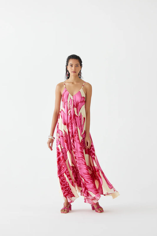 PINK APHRODITE STRAPPY DRESS