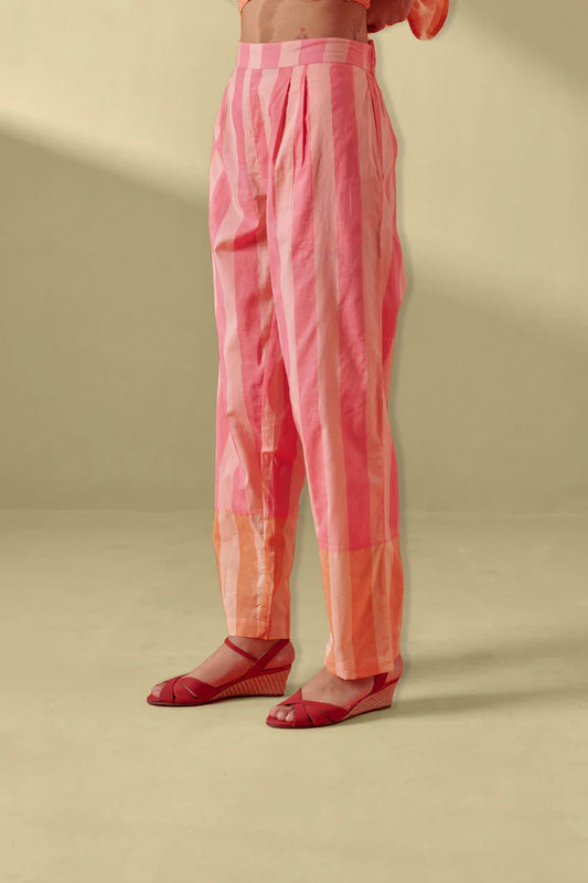 Glide Pink & Peach Striped Pants