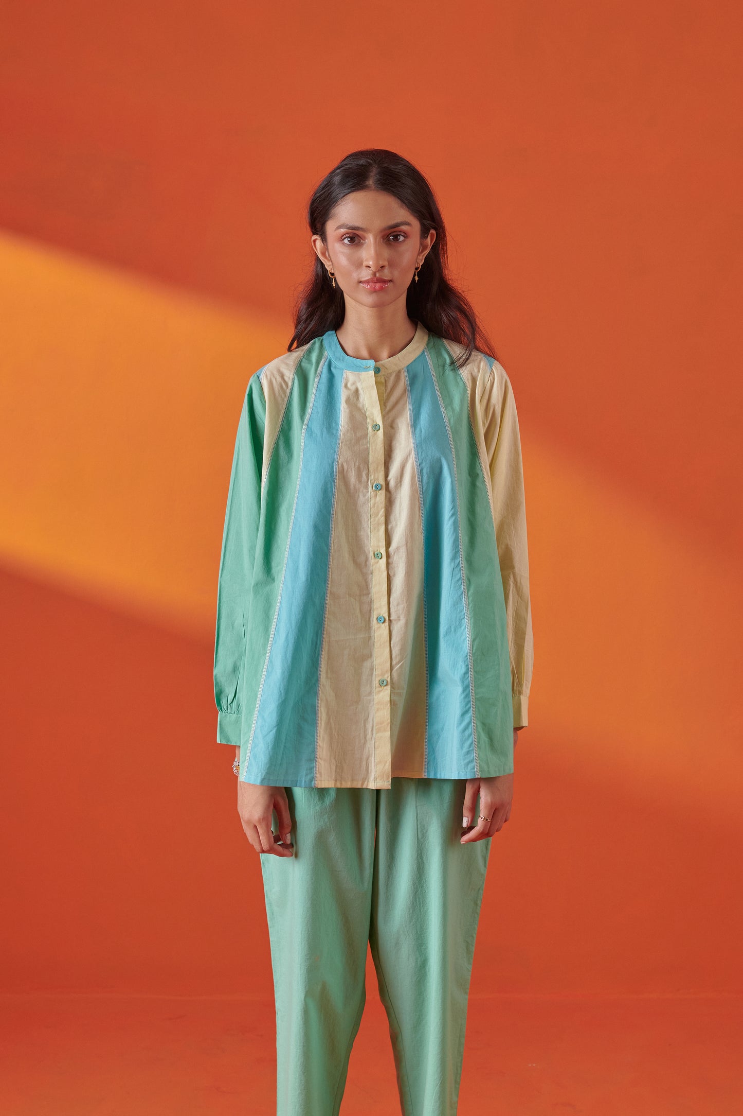 Breeze Colour Blocked Panelled Shirt