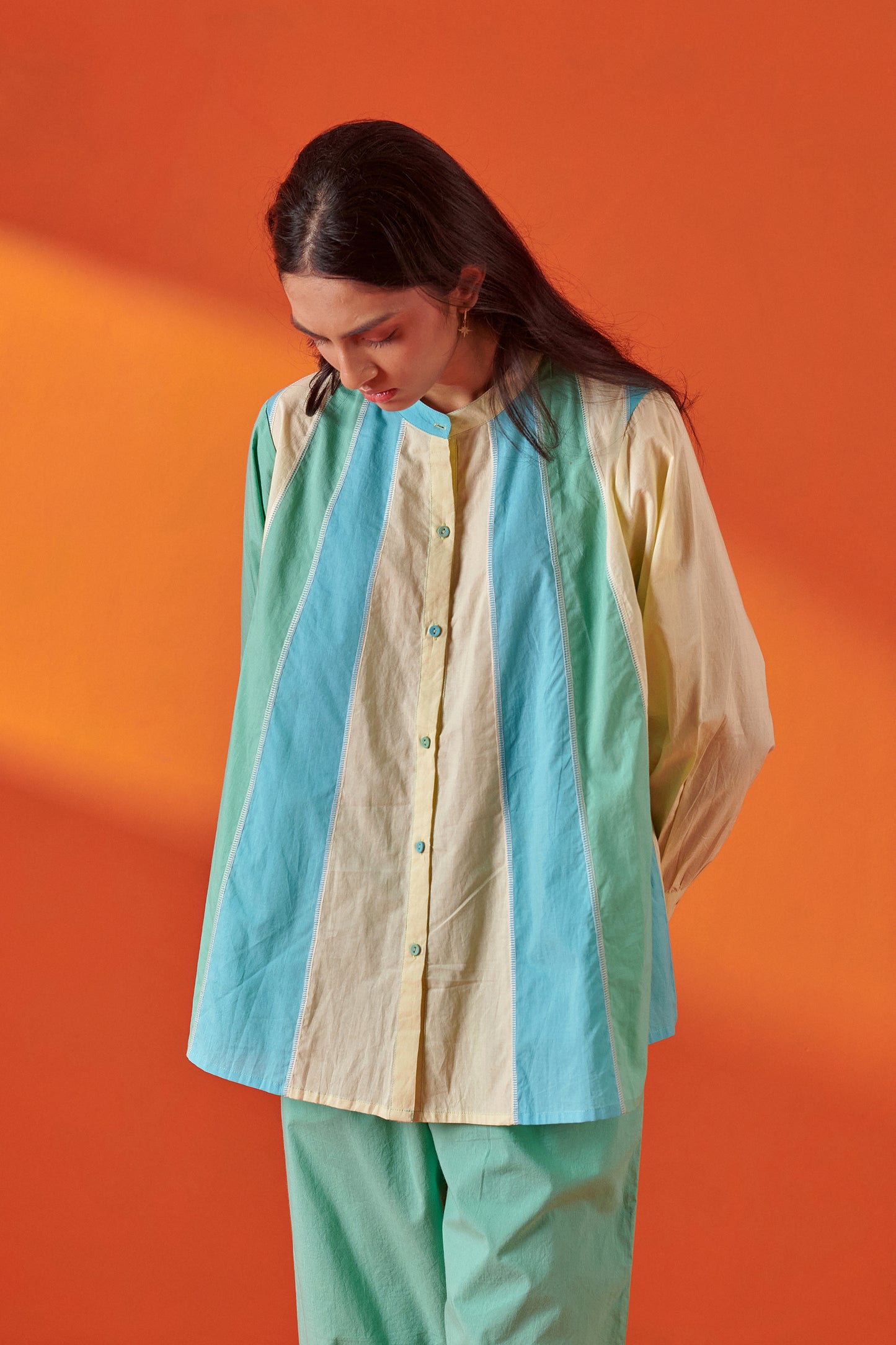 Breeze Colour Blocked Panelled Shirt