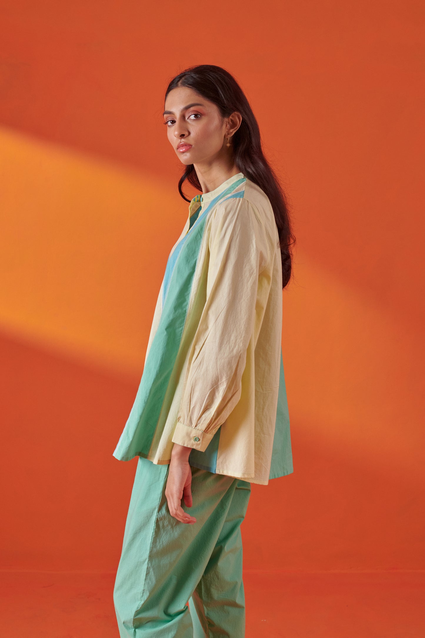 Breeze Colour Blocked Panelled Shirt