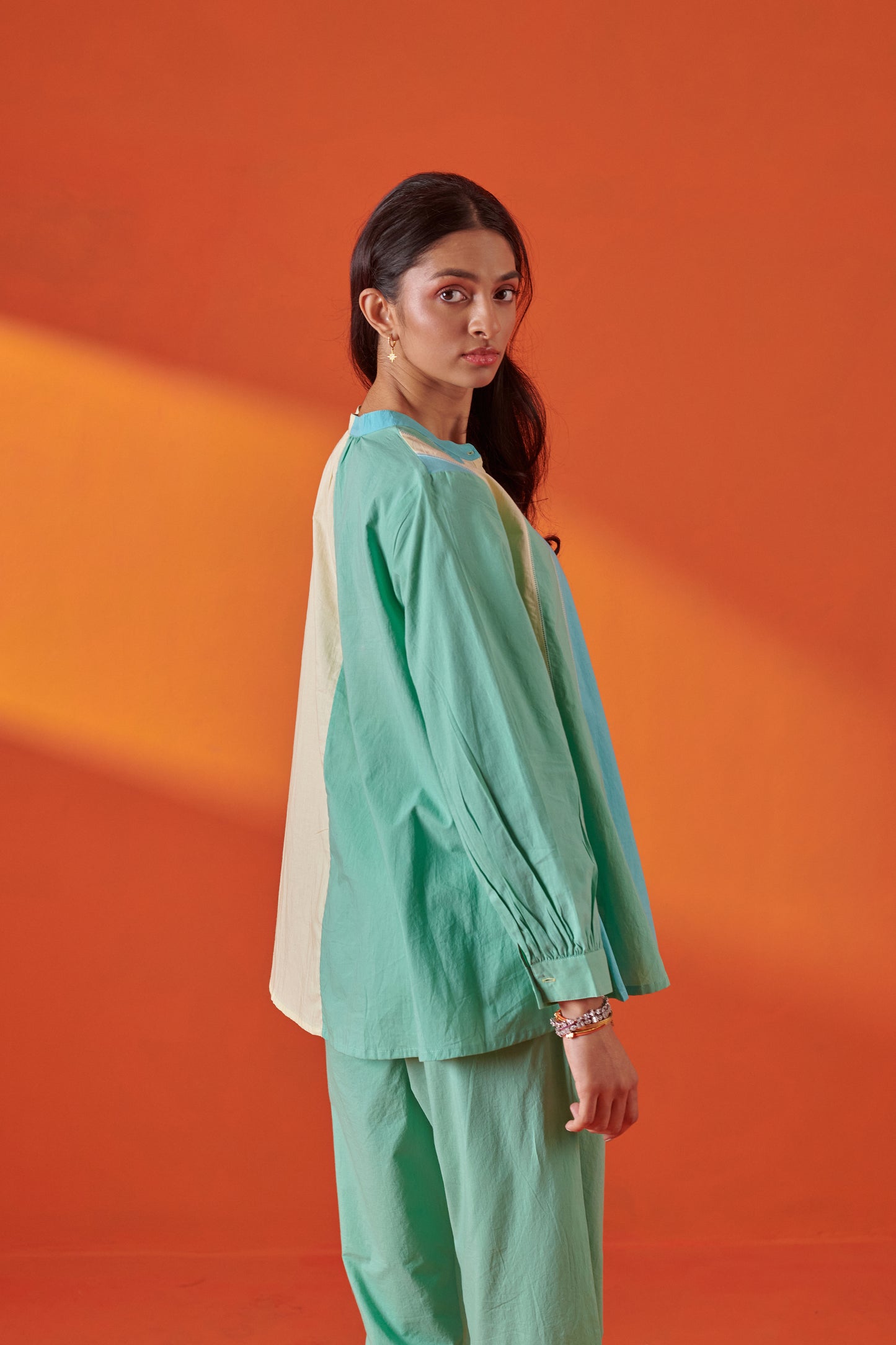 Breeze Colour Blocked Panelled Shirt